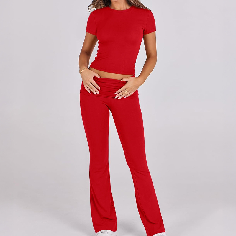 Women's Top & Flare Pants 2-Piece Set