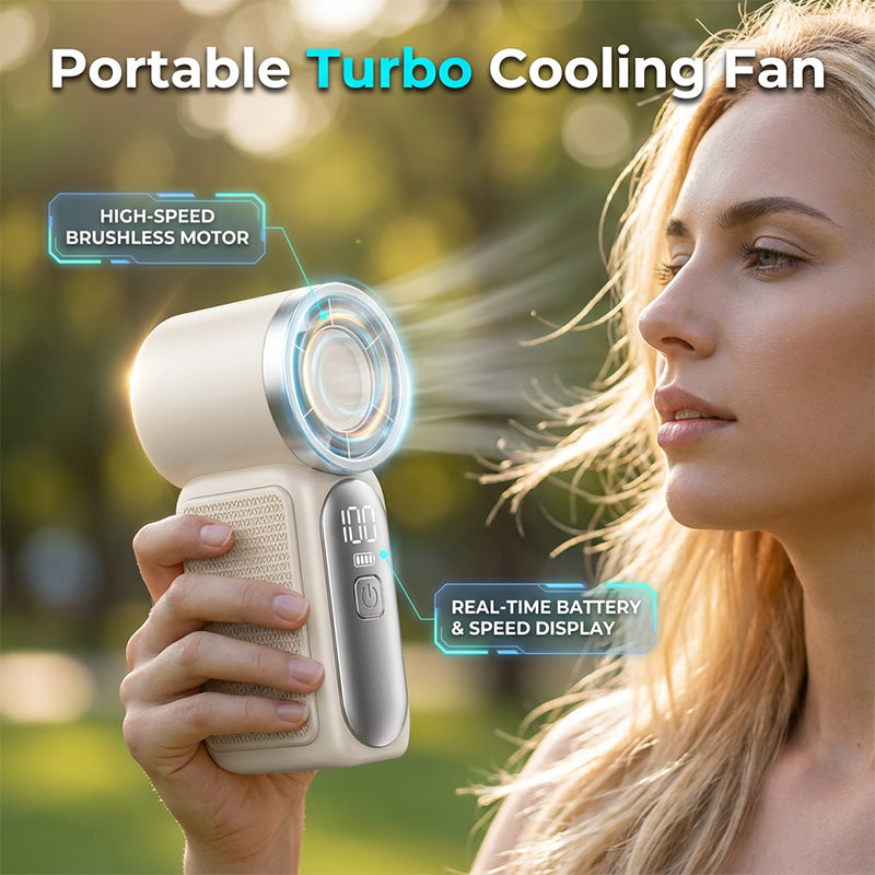 ✨ Limited Time! ✨Portable Cooling Fan with Ice Compress Plate