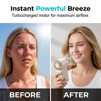 ✨ Limited Time! ✨Portable Cooling Fan with Ice Compress Plate