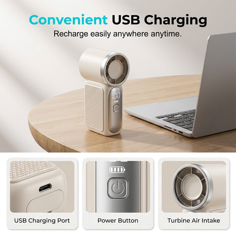 ✨ Limited Time! ✨Portable Cooling Fan with Ice Compress Plate