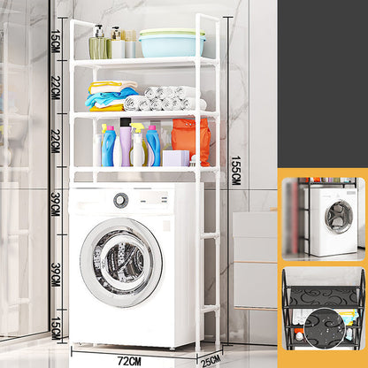 🗄️50% OFF NOW ! 🧺No-Drill Over-Washer Storage Rack, Waterproof Rustproof Laundry & Bathroom Organizer Shelf for Space Saving