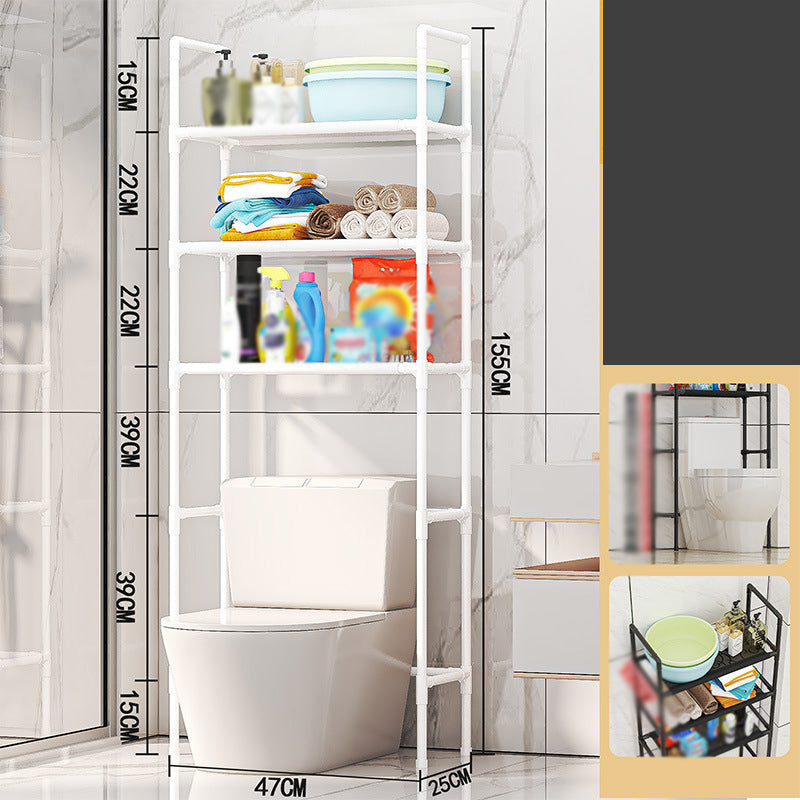 🗄️50% OFF NOW ! 🧺No-Drill Over-Washer Storage Rack, Waterproof Rustproof Laundry & Bathroom Organizer Shelf for Space Saving