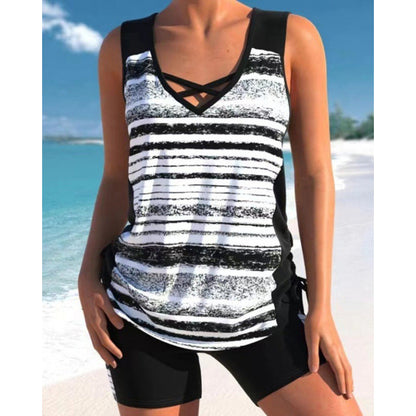 🏖️ Summer Sale 60% off 🏝️🩱 Two-piece tankini – high-waisted with bandeau top – perfect for the beach 👙