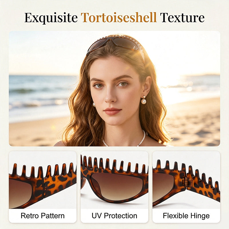 Creative Comb Frame Square Sunglasses