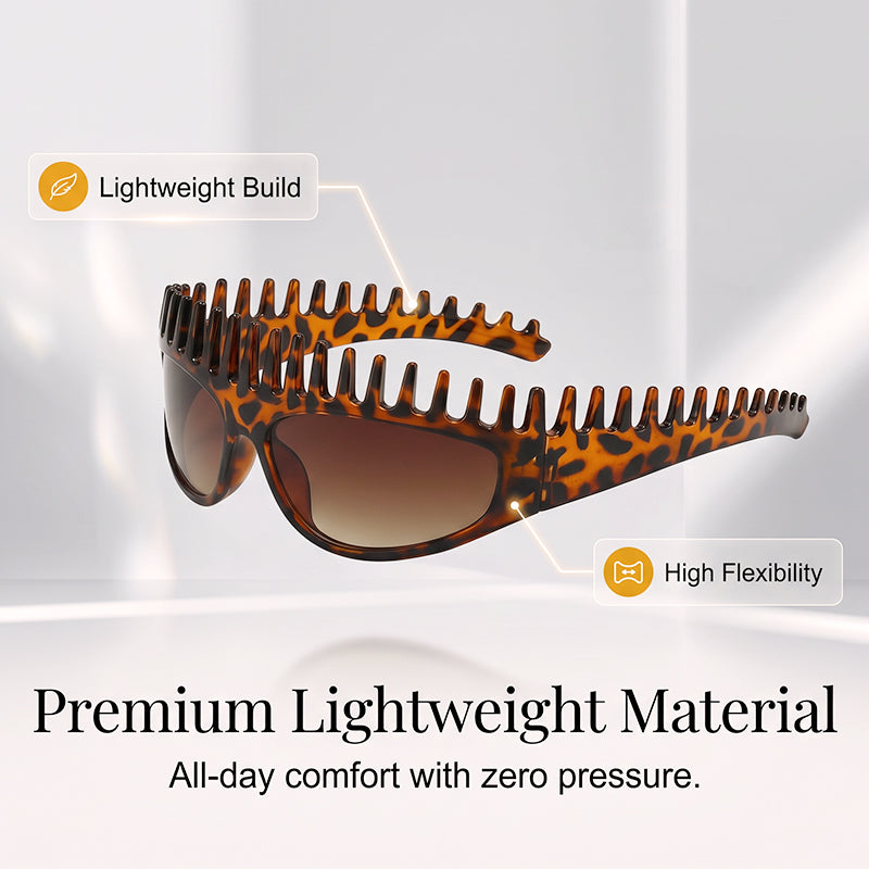 Creative Comb Frame Square Sunglasses