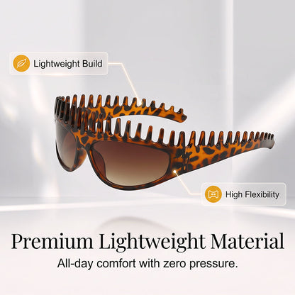 Creative Comb Frame Square Sunglasses