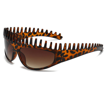 Creative Comb Frame Square Sunglasses