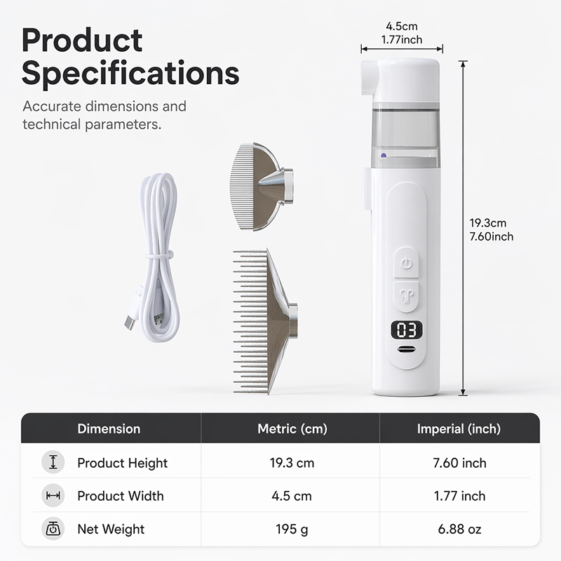 ⏰LIMITED TIME PRICE: ONLY ￡13.99!!!🔥Electric Pet Grooming Comb🐕Keep your furry friends away from mites, fleas and tangled fur！