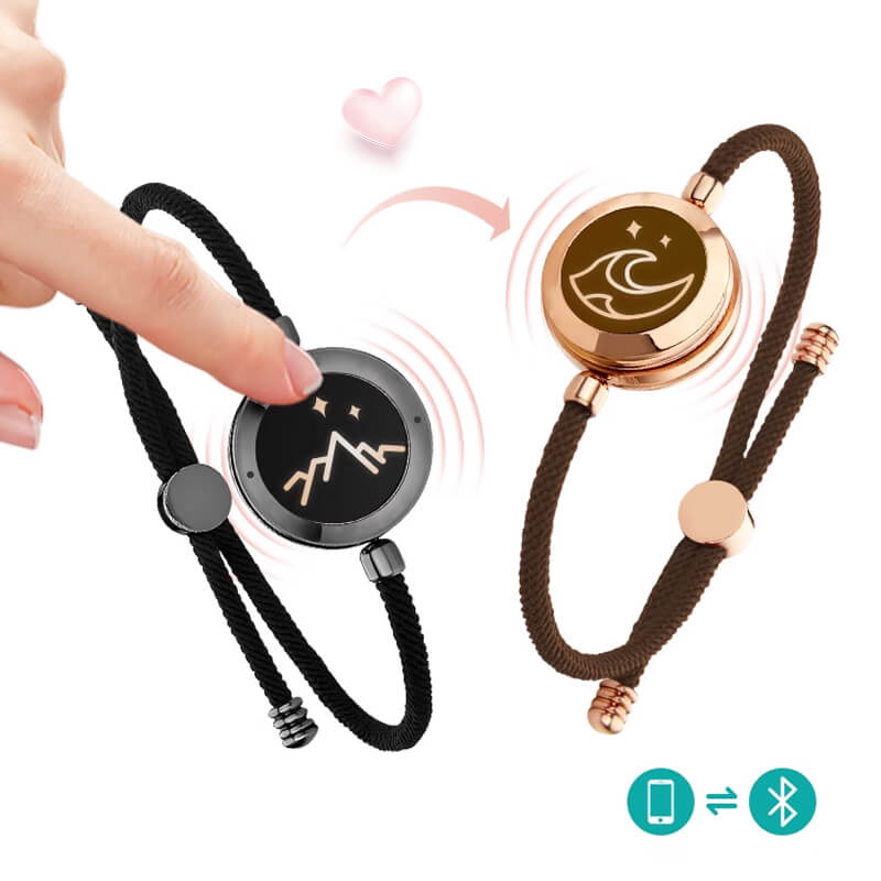 A pair of lover intelligent sensing bracelets