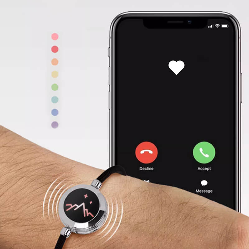 A pair of lover intelligent sensing bracelets