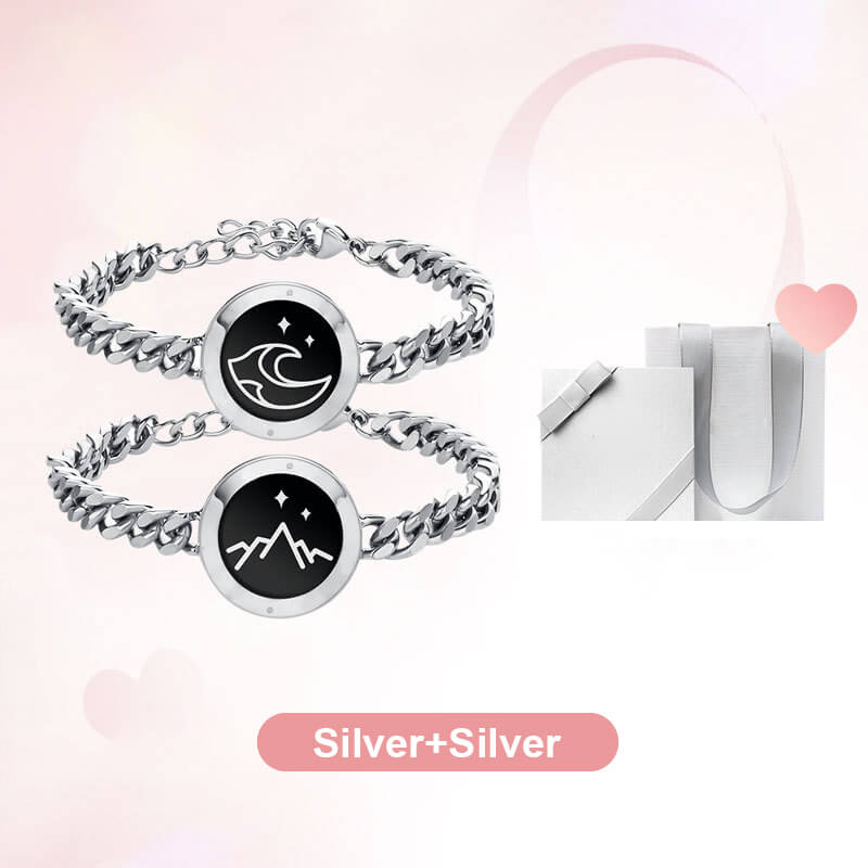 A pair of lover intelligent sensing bracelets