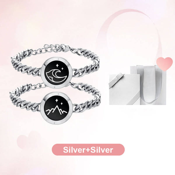 A pair of lover intelligent sensing bracelets