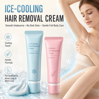 🔥LAST DAY SALE £6.99!!⚡50K+ SOLD!🧊💕Hair Removal Cream – Enriched with Rose & Lavender Oil, Niacinamide Brightening – Inhibits Regrowth, Longer-Lasting Smoothness!