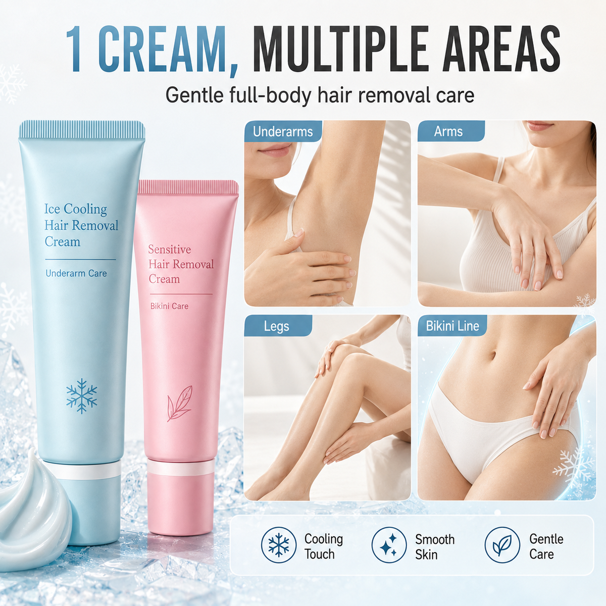 🔥LAST DAY SALE £6.99!!⚡50K+ SOLD!🧊💕Hair Removal Cream – Enriched with Rose & Lavender Oil, Niacinamide Brightening – Inhibits Regrowth, Longer-Lasting Smoothness!