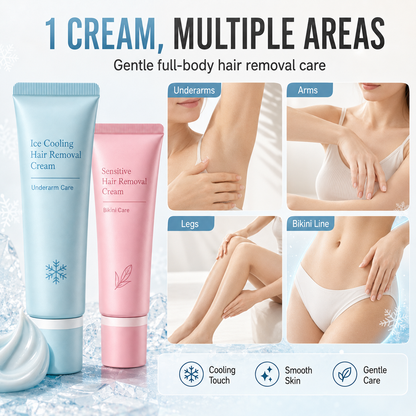 🔥LAST DAY SALE £6.99!!⚡50K+ SOLD!🧊💕Hair Removal Cream – Enriched with Rose & Lavender Oil, Niacinamide Brightening – Inhibits Regrowth, Longer-Lasting Smoothness!