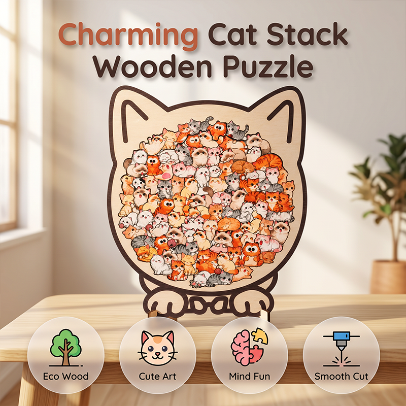 🔥Limited time offer！Wooden Animal Stacking Puzzle