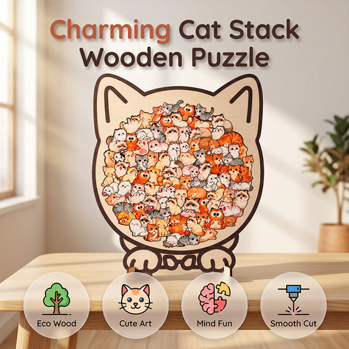 🔥Limited time offer！Wooden Animal Stacking Puzzle