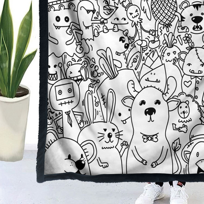 ✨Last Day 49% OFF🎨DIY Coloring Blanket with Markers🎁Perfect Gift For Family & Friends