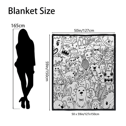 ✨Last Day 49% OFF🎨DIY Coloring Blanket with Markers🎁Perfect Gift For Family & Friends