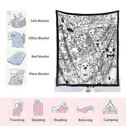 ✨Last Day 49% OFF🎨DIY Coloring Blanket with Markers🎁Perfect Gift For Family & Friends