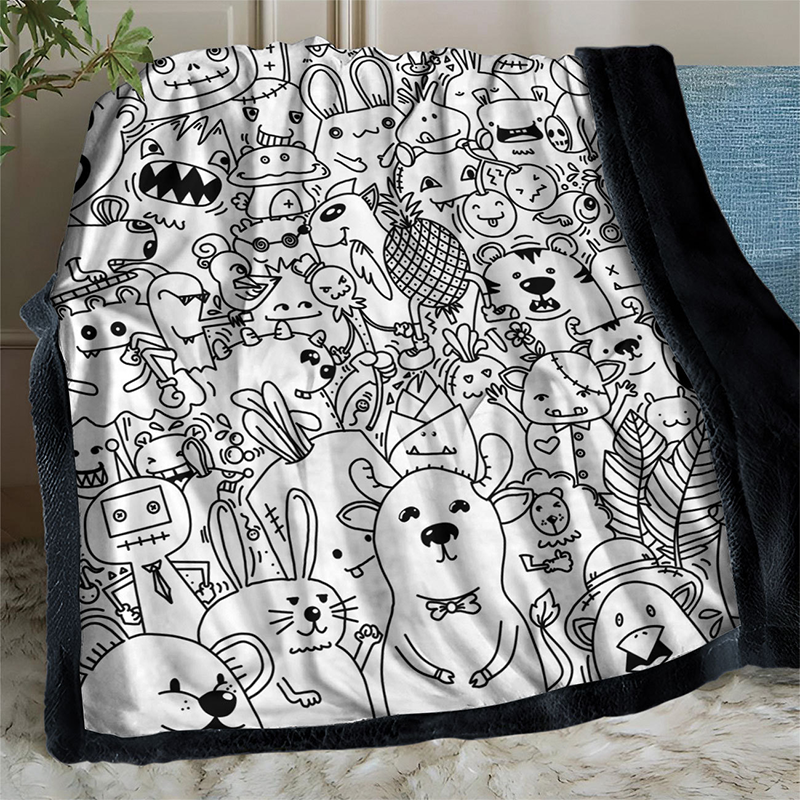 ✨Last Day 49% OFF🎨DIY Coloring Blanket with Markers🎁Perfect Gift For Family & Friends