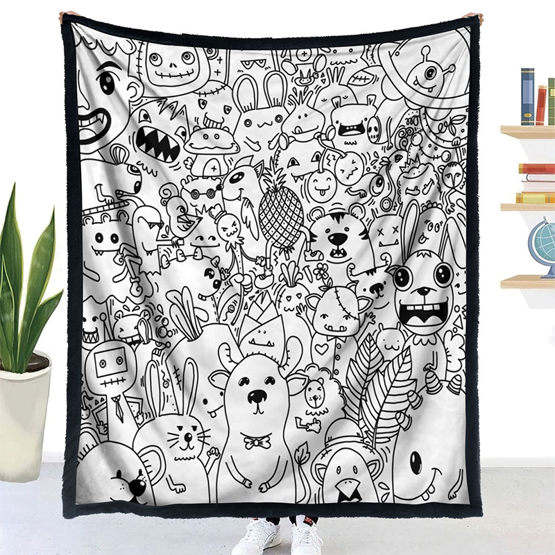 ✨Last Day 49% OFF🎨DIY Coloring Blanket with Markers🎁Perfect Gift For Family & Friends