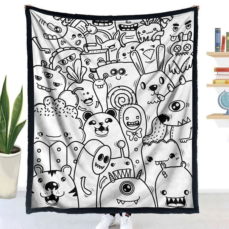 ✨Last Day 49% OFF🎨DIY Coloring Blanket with Markers🎁Perfect Gift For Family & Friends