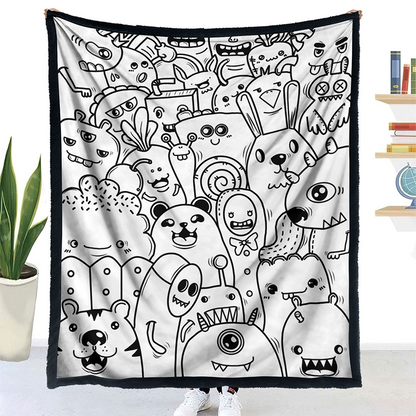 ✨Last Day 49% OFF🎨DIY Coloring Blanket with Markers🎁Perfect Gift For Family & Friends