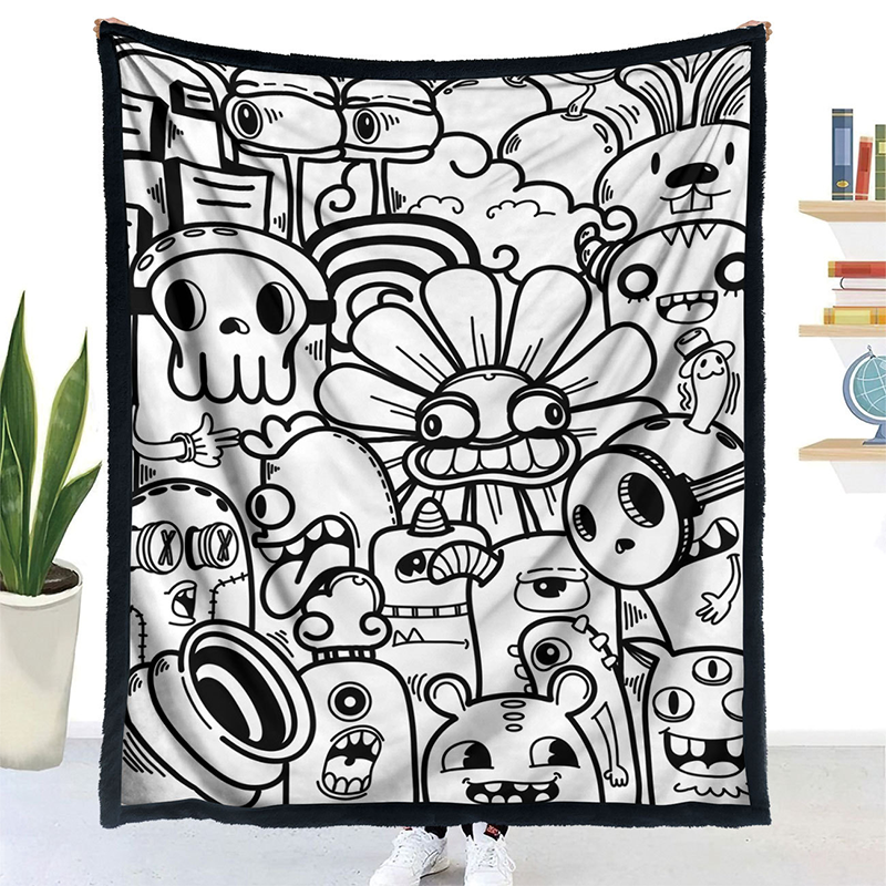 ✨Last Day 49% OFF🎨DIY Coloring Blanket with Markers🎁Perfect Gift For Family & Friends