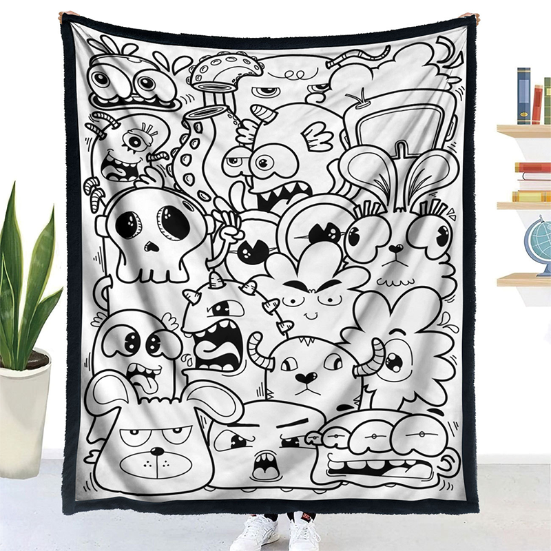 ✨Last Day 49% OFF🎨DIY Coloring Blanket with Markers🎁Perfect Gift For Family & Friends