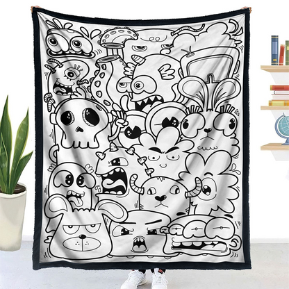 ✨Last Day 49% OFF🎨DIY Coloring Blanket with Markers🎁Perfect Gift For Family & Friends