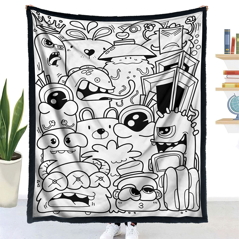 ✨Last Day 49% OFF🎨DIY Coloring Blanket with Markers🎁Perfect Gift For Family & Friends