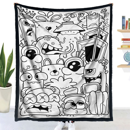 ✨Last Day 49% OFF🎨DIY Coloring Blanket with Markers🎁Perfect Gift For Family & Friends