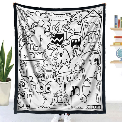 ✨Last Day 49% OFF🎨DIY Coloring Blanket with Markers🎁Perfect Gift For Family & Friends