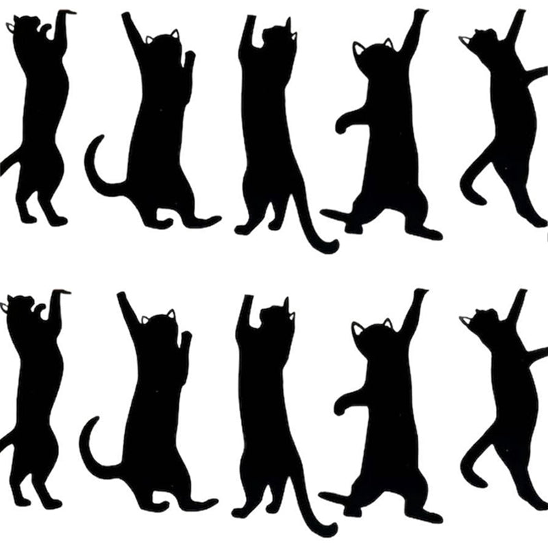 Adorable Cat-Shaped Metal Bookmark 5 PCS Set