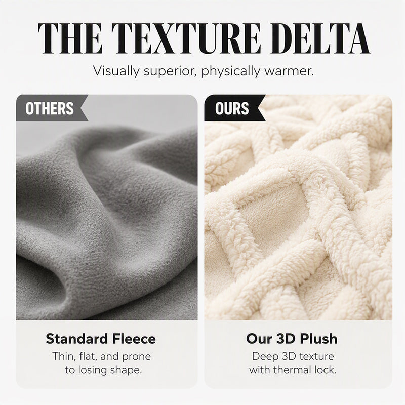 ⏳LAST DAY SALE ONLY ￡23.99!!🔥🍂 Embossed Geometric Plush Set – Timeless Comfort & Effortless Style For Every Occasion