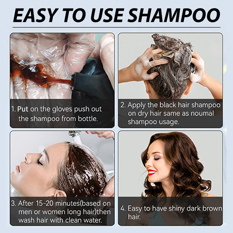 🎉50% Off! 👩 Herbal Extract Instant Hair Color Shampoo for Men & Women