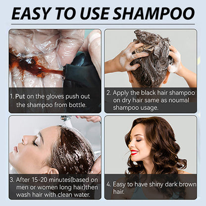 🎉50% Off! 👩 Herbal Extract Instant Hair Color Shampoo for Men & Women