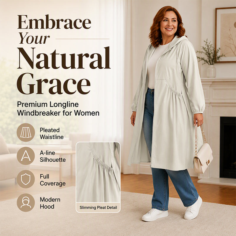 ⏳ Limited Time 50% Off! 🧥Plus Size | Women's Mid-Length Hooded Everyday Jacket