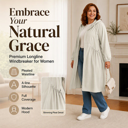 ⏳ Limited Time 50% Off! 🧥Plus Size | Women's Mid-Length Hooded Everyday Jacket