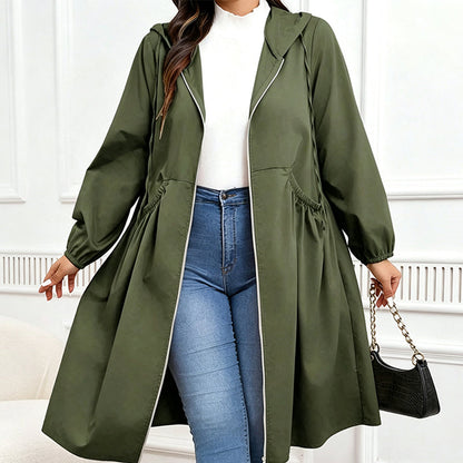 ⏳ Limited Time 50% Off! 🧥Plus Size | Women's Mid-Length Hooded Everyday Jacket