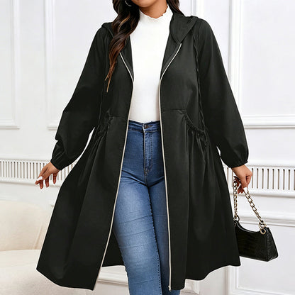 ⏳ Limited Time 50% Off! 🧥Plus Size | Women's Mid-Length Hooded Everyday Jacket