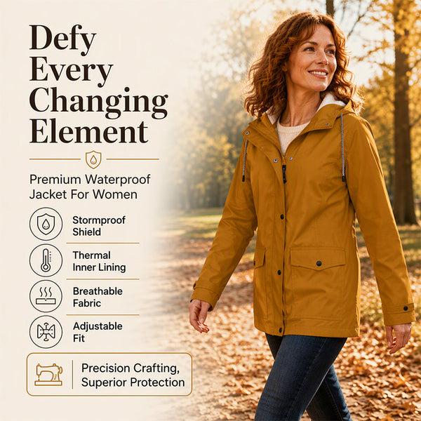 💖LAST DAY SALE 70% OFF🧥Women's Plush-Lined Windproof Hooded Jacket
