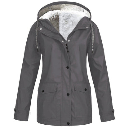 💖LAST DAY SALE 70% OFF🧥Women's Plush-Lined Windproof Hooded Jacket