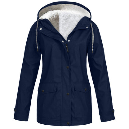 💖LAST DAY SALE 70% OFF🧥Women's Plush-Lined Windproof Hooded Jacket