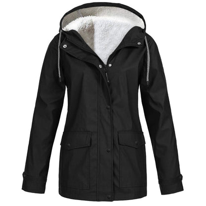 💖LAST DAY SALE 70% OFF🧥Women's Plush-Lined Windproof Hooded Jacket