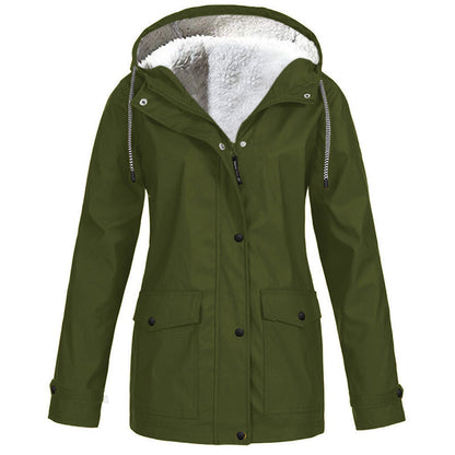 💖LAST DAY SALE 70% OFF🧥Women's Plush-Lined Windproof Hooded Jacket