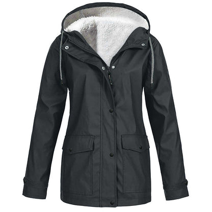 💖LAST DAY SALE 70% OFF🧥Women's Plush-Lined Windproof Hooded Jacket